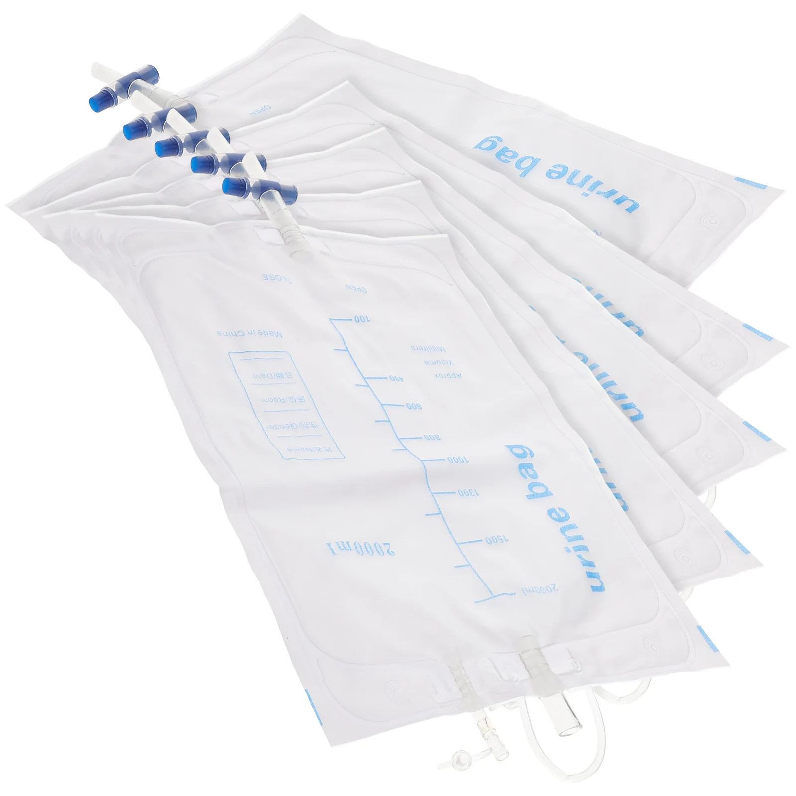 

5 Pcs Drainage Bag Urine Collection PE Incontinence Patients Supplies Portable Transparent Bags Elder