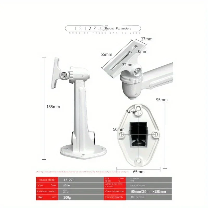 1set Camera Mounting Bracket Aluminum Video Surveillance Security Camera Mounts Wall Ceiling Mount Camera Support