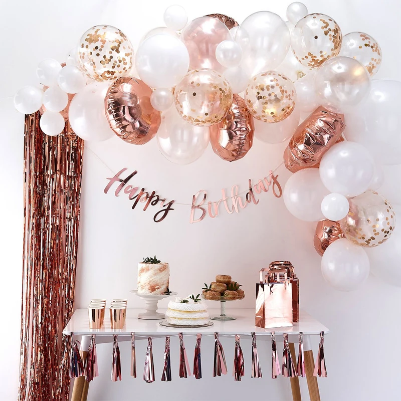 Ballon Rose Gold Balloon Garland Kit Wedding Decoration Baby Shower Birthday Party Arche Ballon Decor Babyshower Boy Or Girl