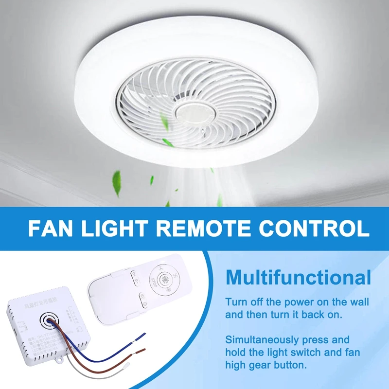 Bedroom Ceiling Fan Light Remote Control 100W Receive Controller Driver Fan Light Accessories 30-50W X 2