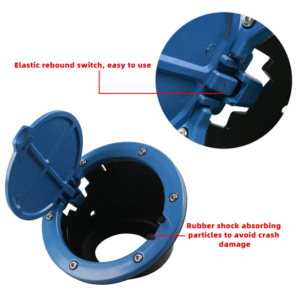 Bright Blue Fuel Filler Door Cover, Aluminum Alloy Gas Tank Cap Lid for Jeep Wrangler JK 2007‑2018 Exterior Decoration Modificat - view 4