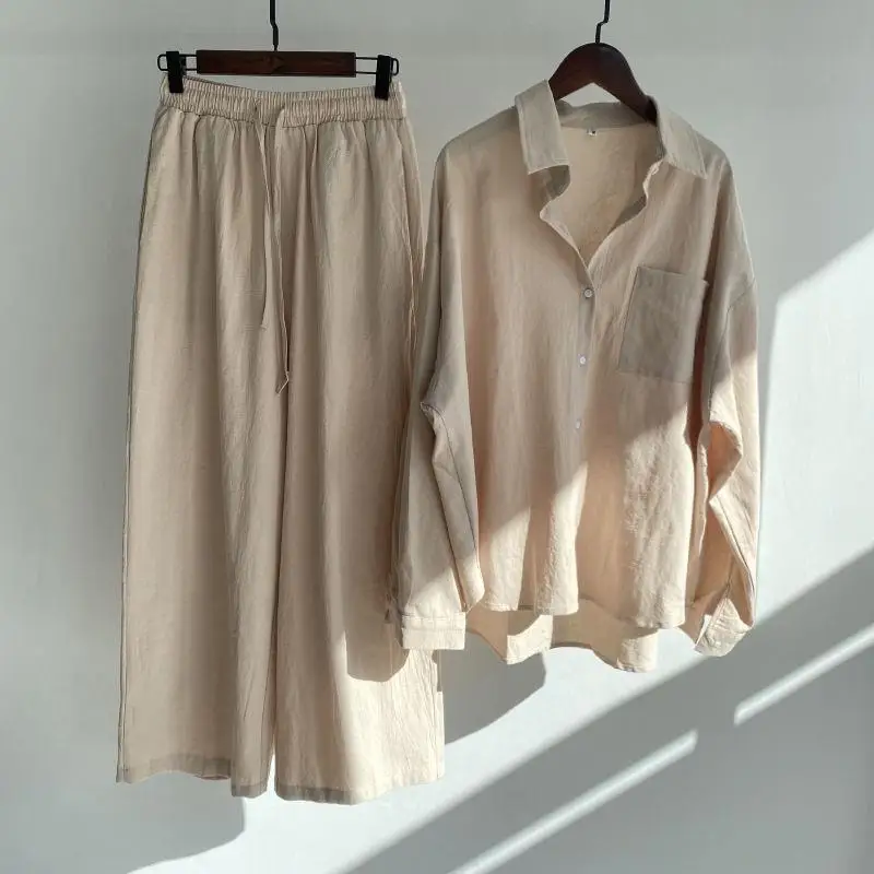 

Autumn Long Sve irt Set with Lapel Briti Sle Women's plus Size Cotton Dr with Pencil Skirt Other Material 00%