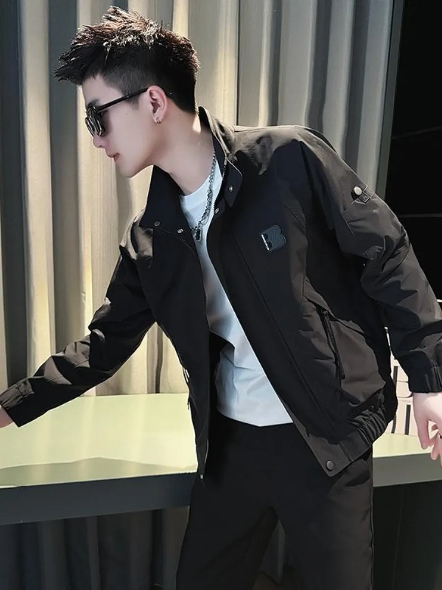 

Casual American Workwear Jaet Men's Spring Autumn Trendy Bla Haome Outerwear 2026 New Sle Men's Faion Top