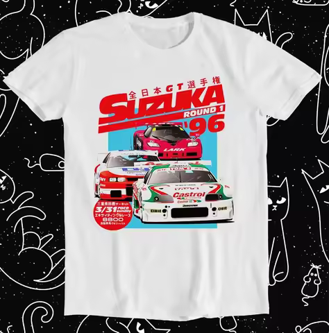 JDM Suzuka Japan Racing Car 1996 JGTC Poster Best Seller Retro Funny Parody Funny Gift Tee T Shirt