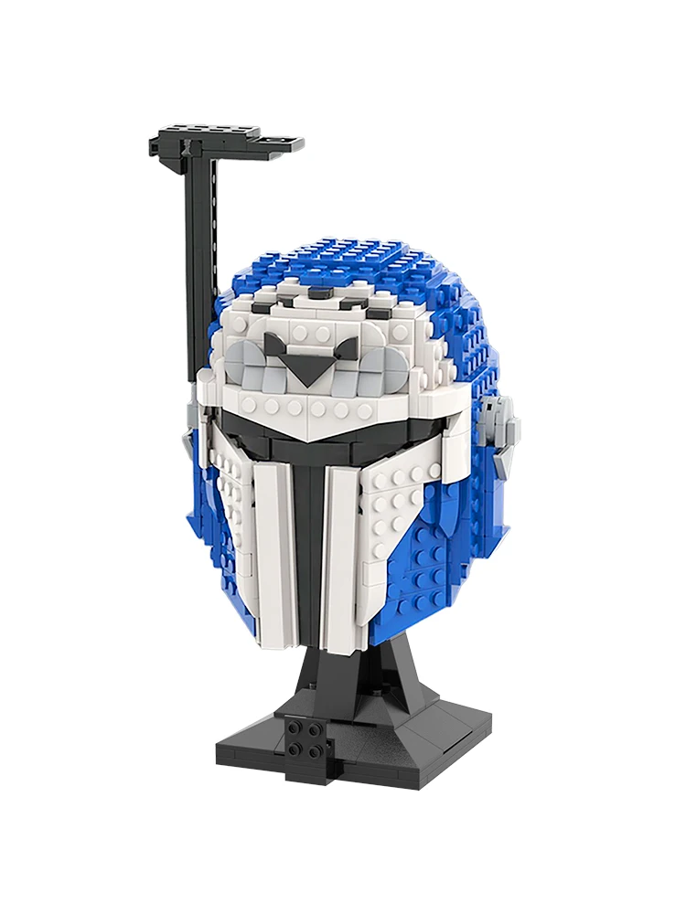 خوذة Bo-Katan Bust MOC لبنات البناء، درع Mand'alor لحرب الفضاء مع كريست، تصميم بومة Nite لمحبي البالغين