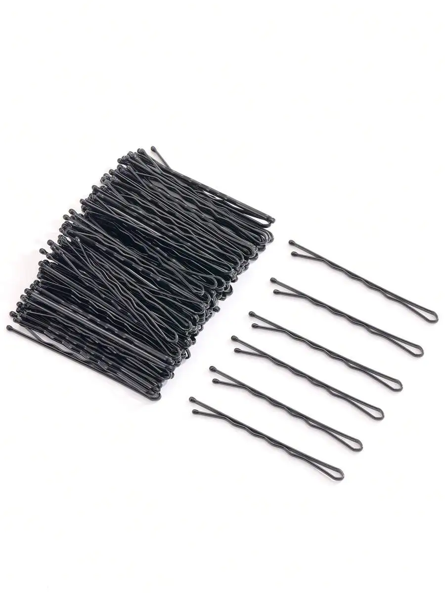 100 Black Metal Bobby Pins for Thick Hair