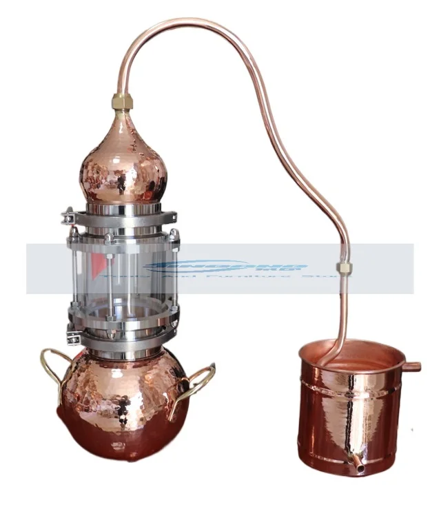 Pure Copper Still, Household Small Ancient Method Pure Dew Machine, Liquor Steaming and Perspective Distillation Equipment