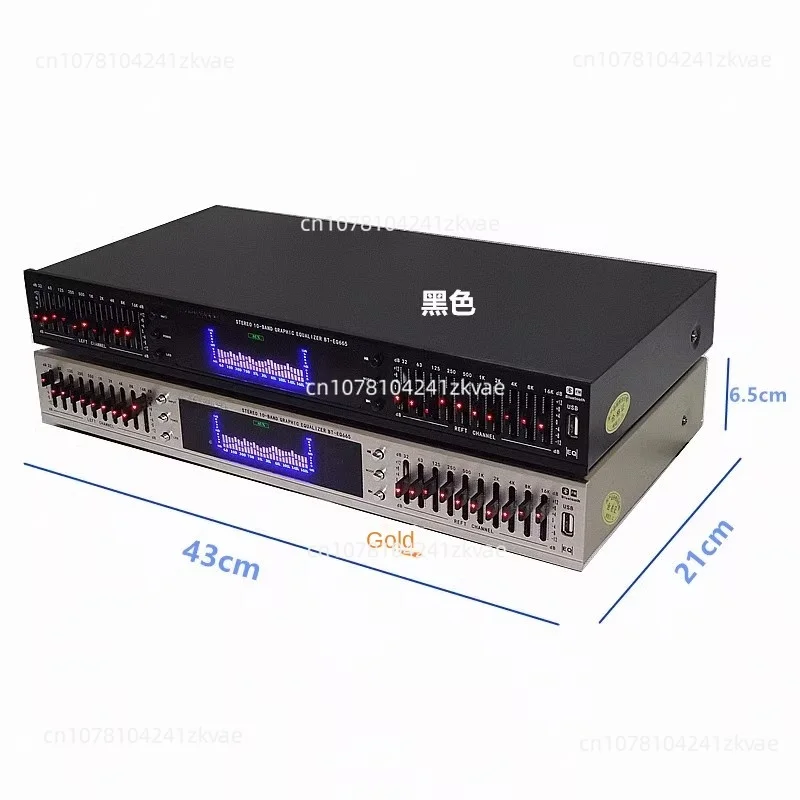 EQ-898BT EQ-665BT HIFI Digital HD Stereo Preamplifier Equalizer Built-In USB Bluetooth Home Stage Equalizer Dual 10 Segments220V