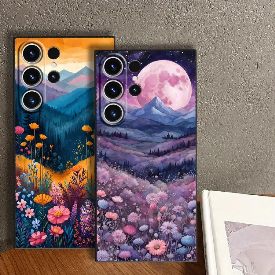 Valley Scenery Funda Phone Cover Case for Samsung Galaxy S26 Ultra S20 S10 S9 S24 Note 20 8 9 10 S23 S21 FE S25 Plus