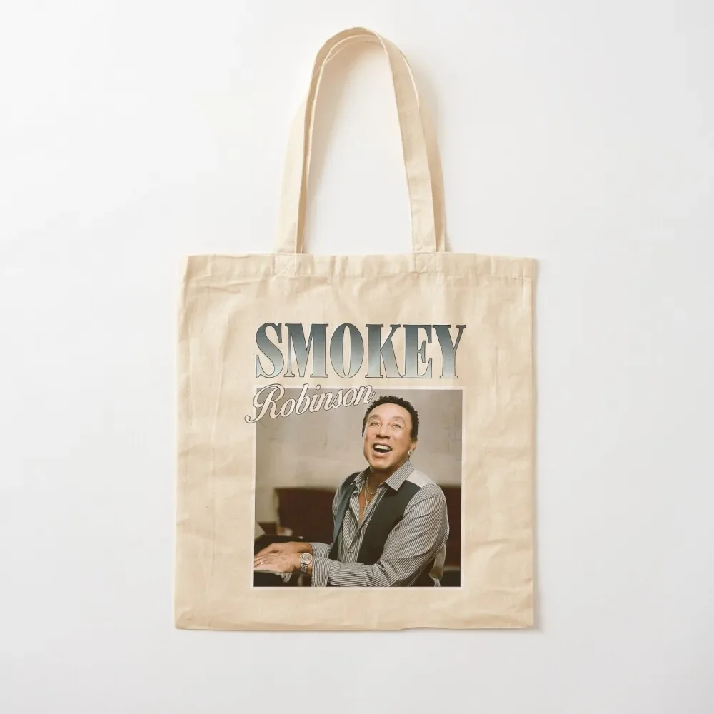 

Smokey Robinson Retro Style Gifts for Fans Tote Bag shopping bags foldable Customizable tote bag Tote Bag