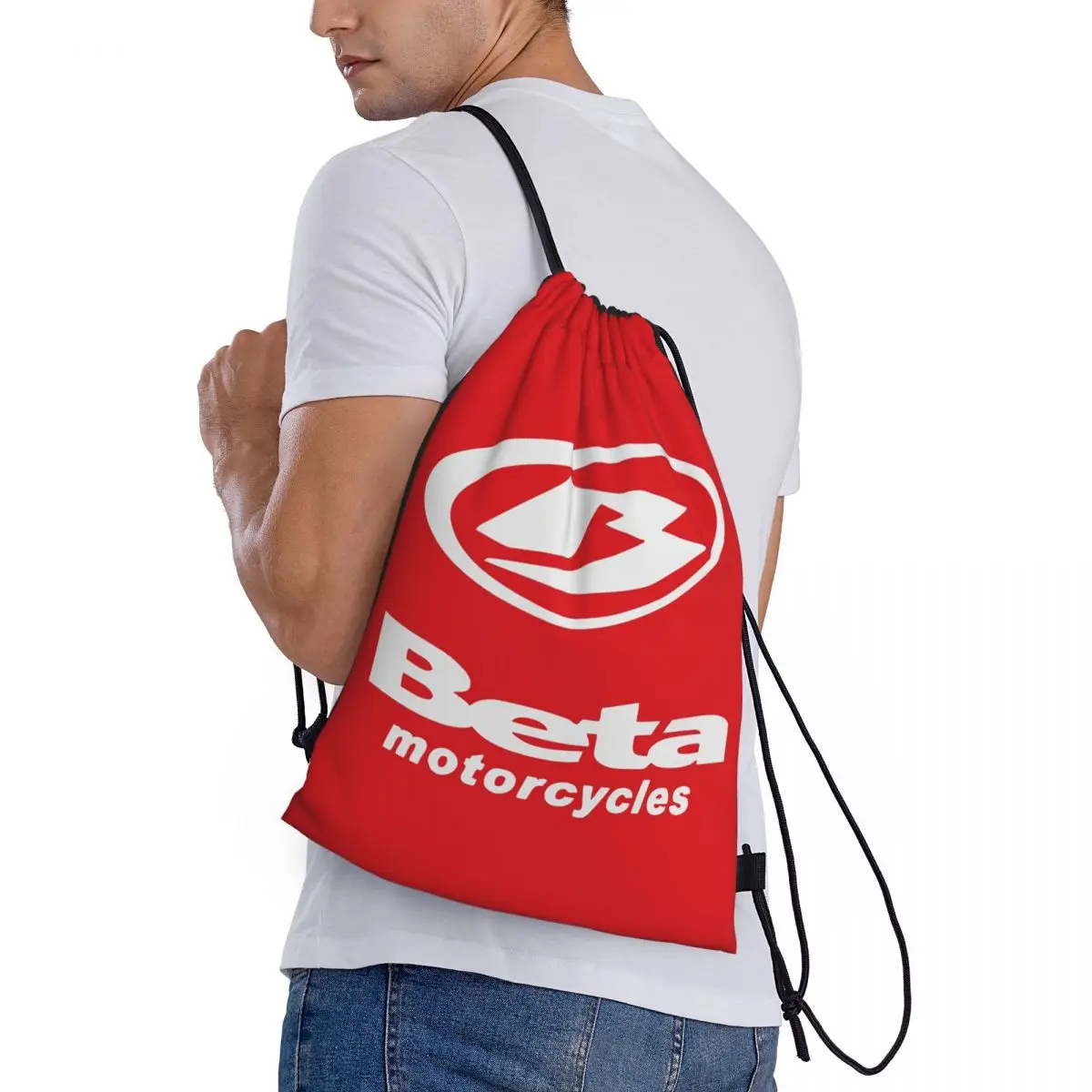 

Beta Racing Backpacks Portable Drawstring Bags Sports Bag Book Bags for Man Woman Students