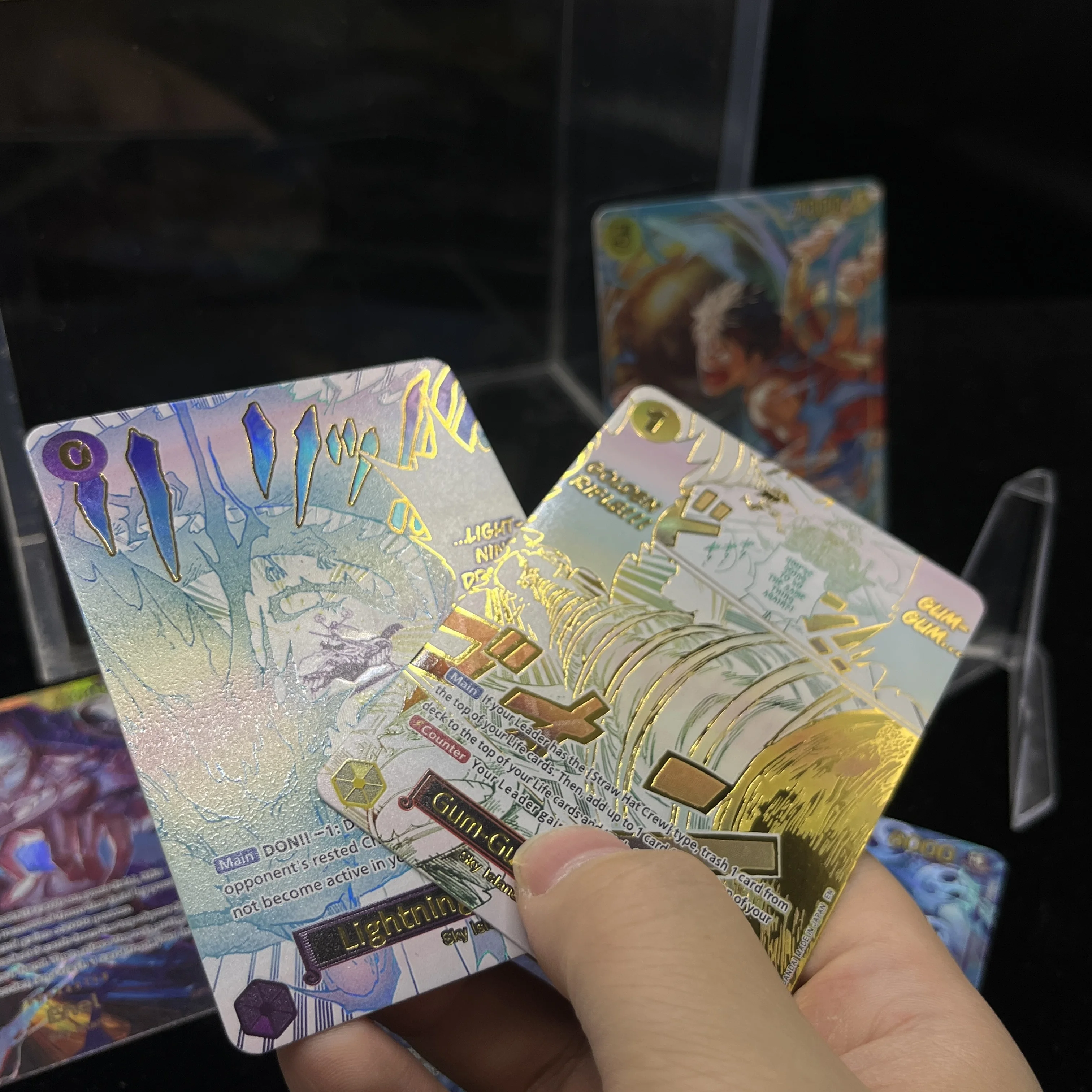 One Piece TCG OPCG English Top-Grade OP15 Cards - Adventure on Kami Island Luffy Enel Lightning Dragon Alt Art Holo Proxy Set