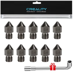 5/10PCS Creality Hardened Steel MK8 Nozzle 0.4mm Upgraded Tungsten All Metal Nozzle with DIY Tool for Ender 3/Ender 3 S1/Ender-5