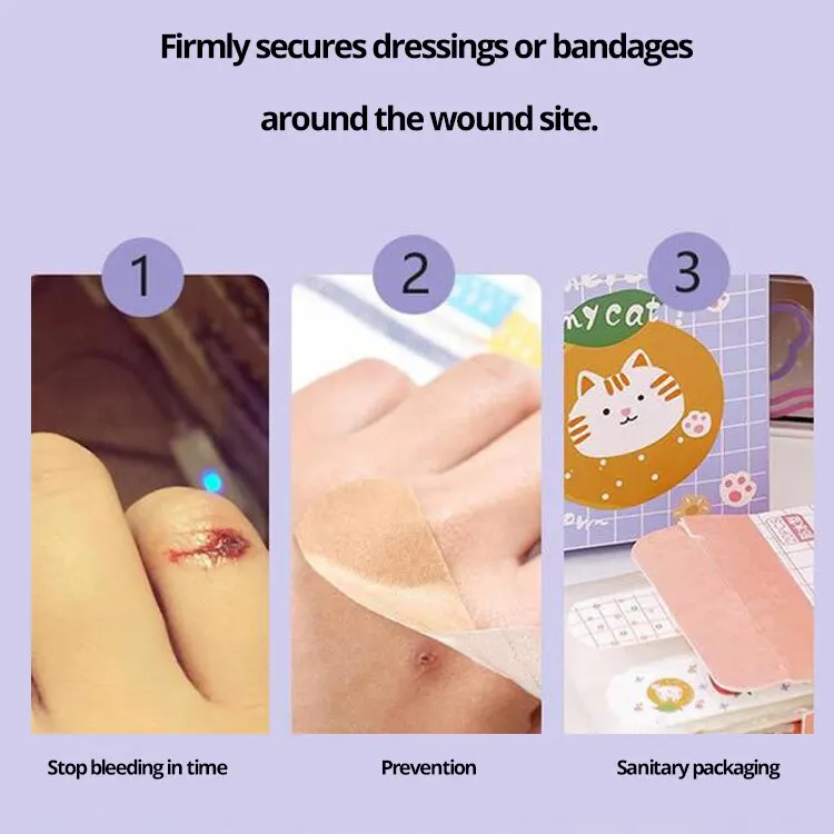 60 Pcs First Band Aid Adhesive for Children Cute Cartoon Medical Patch Waterproof Wound Adhesive Bandages Dustproof Breathable