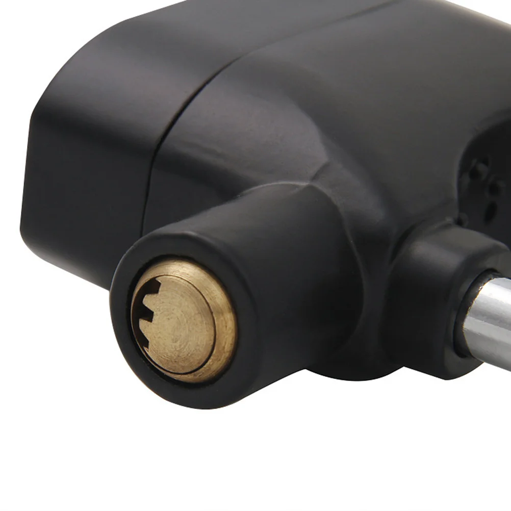 

Copper Core Zinc Alloy Motorbike Lock Black Anti-Rust Padlock with Siren for Bike Scooter Brake Disc Safety Lock