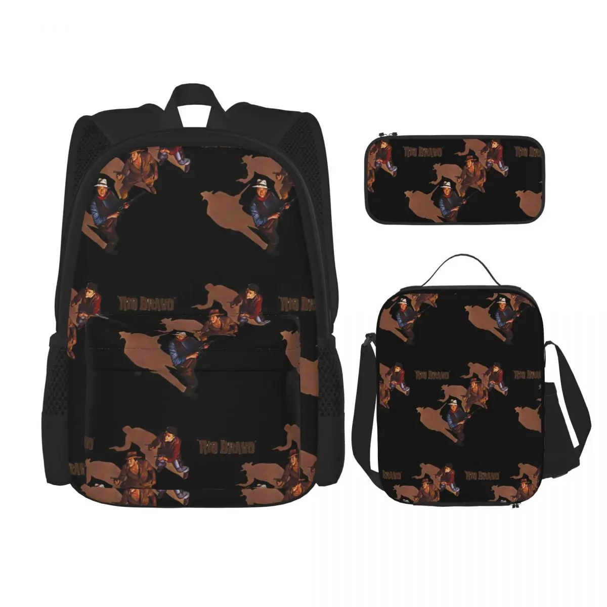 

Rio Bravo Movie Backpacks Boys Girls Bookbag Students School Bags Kids Rucksack Lunch Bag Pen Bag Three-Piece Set