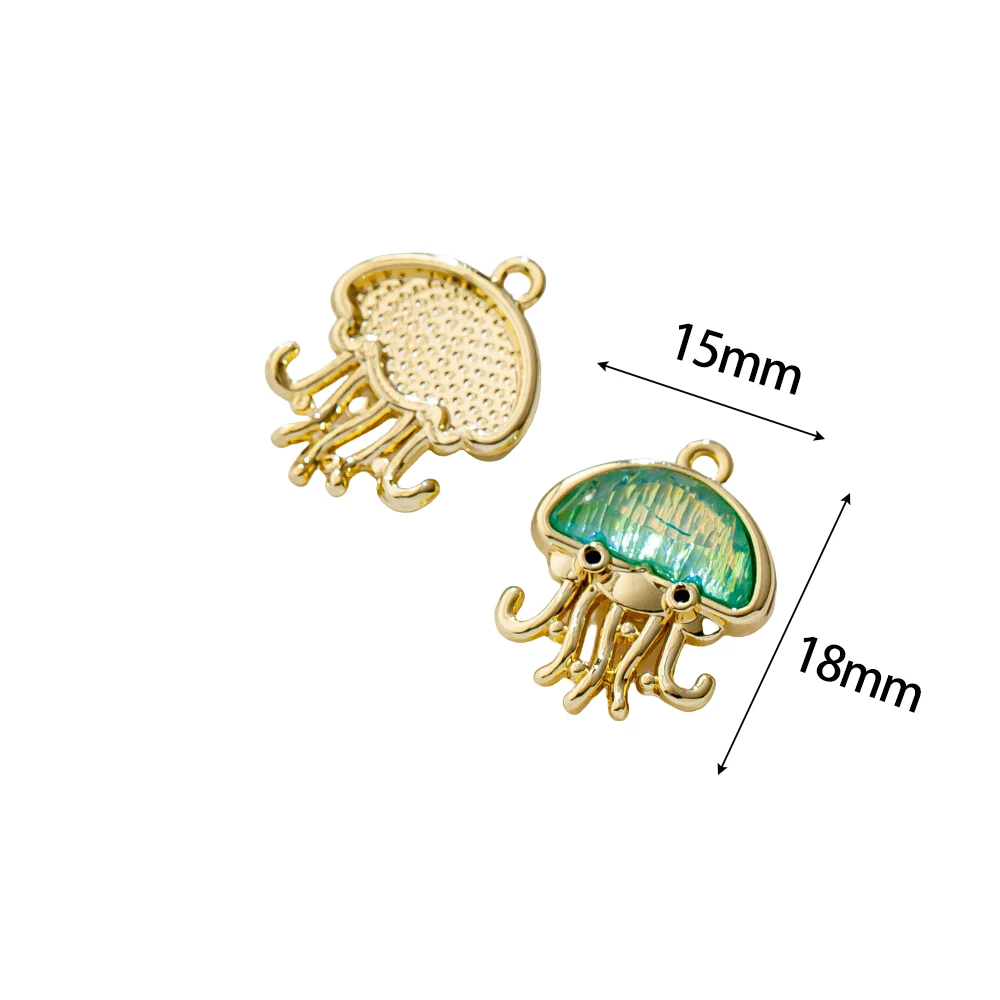 4 قطعة لطيف قنديل البحر شكل قلادة جالبة للحظ ل عقد دي اي واي سوار أقراط مستلزمات صناعة المجوهرات اكسسوارات النتائج الحرف #2