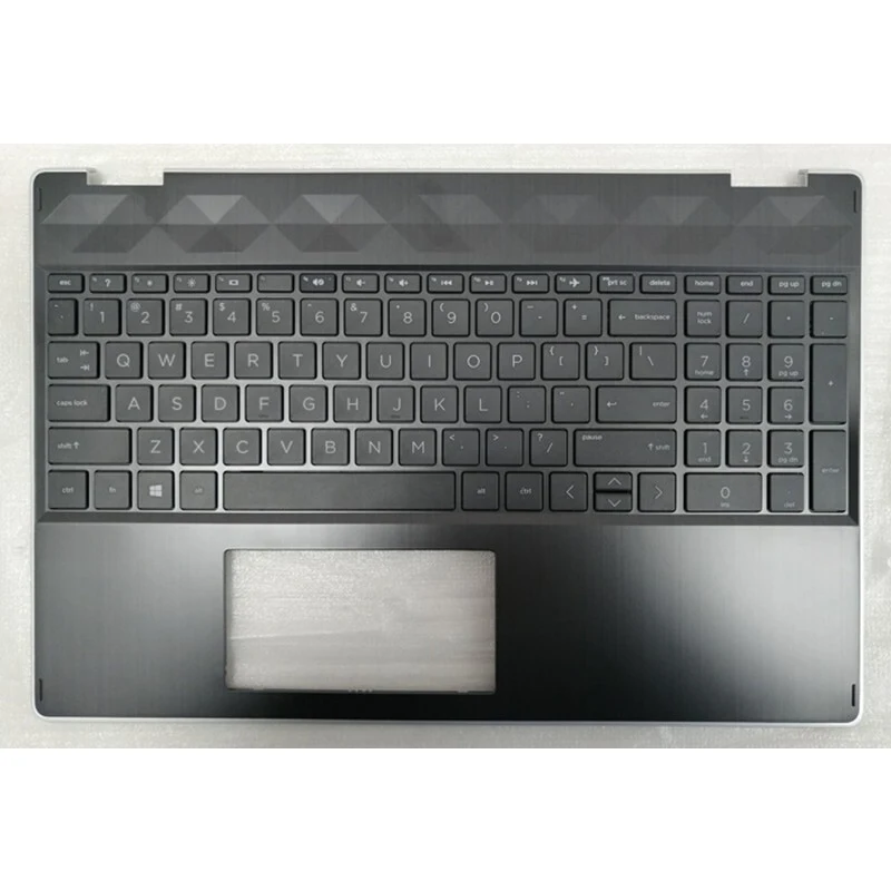 C  New Palmrest Upper Case w/US No Backlit KB For HP X360 15-DQ 15T-DQ TPN-W140