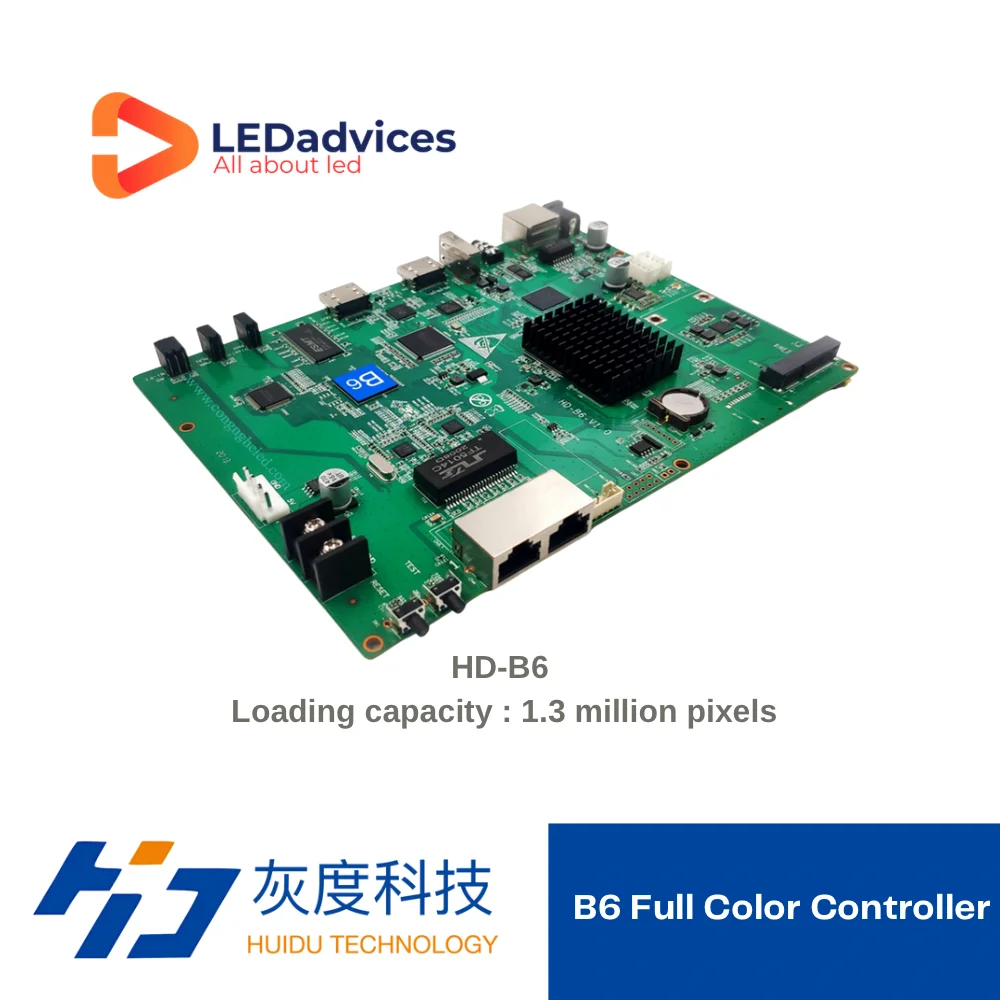 

Huidu HD-B6 Full Color Synchronous Asynchronous Controller Card Advertising Machine Special Controller HDMI 1.3million Pixels