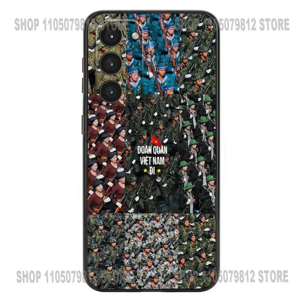 Capa de telefone vietnã para samsung galaxy a32,21s,22,31,52,53,72,73,note20,8,9,10 capa preta de silicone macio