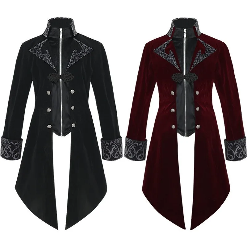 

Steam Punk Tailcoat Medieval Retro Outfit European Court Countess Costume Men Women Halloween Party Fashionable Retro