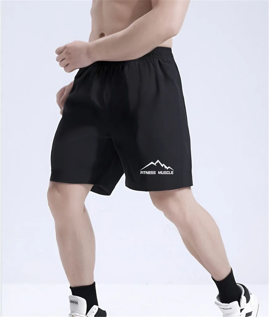 

Высококачественные спортивные шорты для тренажерного зала и фитнеса, мужские шорты для бега, высокоэластичная ткань, быстросохнущие удобные дышащие шорты для бега