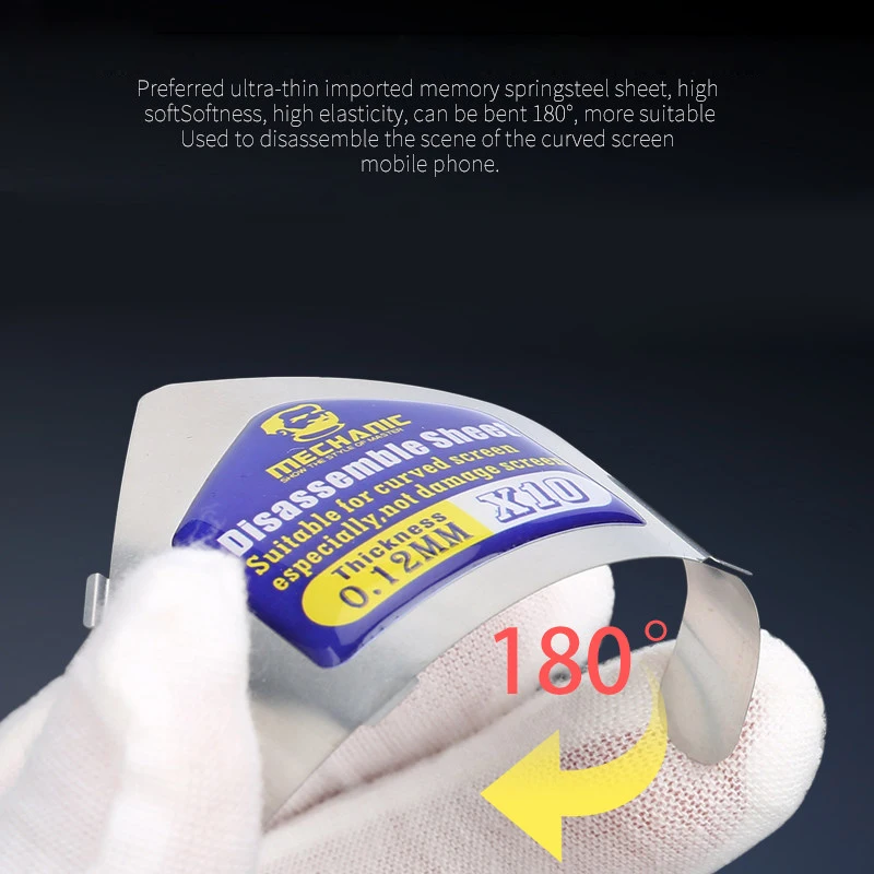 Monteur Mobiele Telefoon Screen Demontage Vel Rvs Kromgetrokken Shell Card Reparatie Tool Demontage Metalen Plaat X10