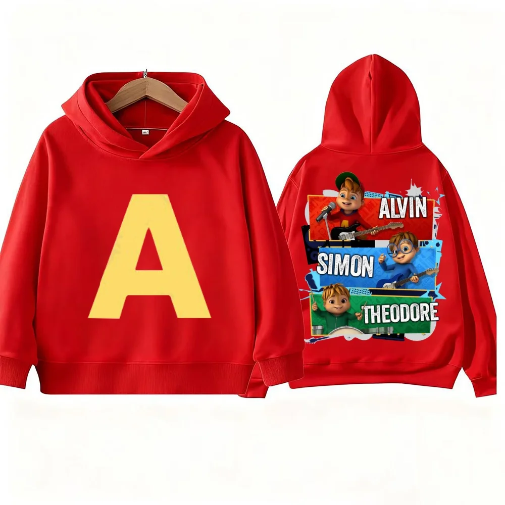 Alvin And Chipmunks Printed Children's Hoodie For Autumn An…