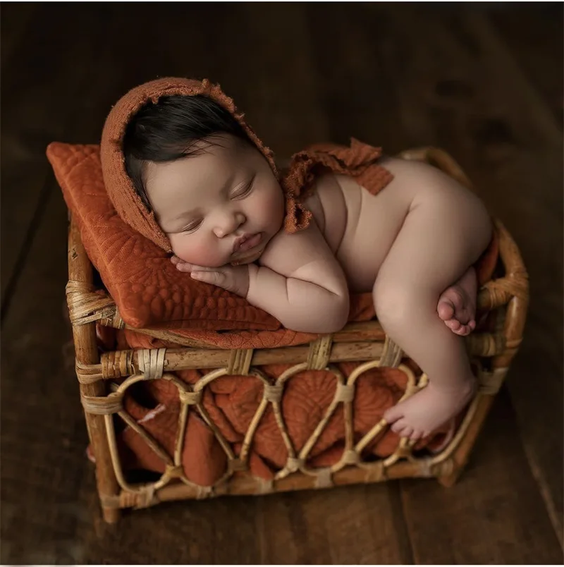 Newborn Photography Props Fotografia Wooden Baby Sofa Rattan Chair Furniture Baby Bed Crib Bench Studio Posing Sofa Accessories