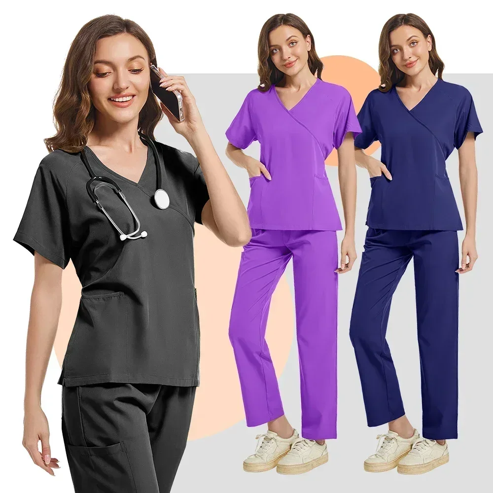 Wholesale Products Operating Room Medical Uniform Hospital overalls A set of medical supplies Nurse dental surgery suit  scrub