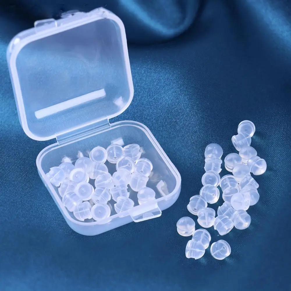 10-50Pcs Set Acrylic Earring Backs Earrings Rubber Secure Lock Covers for Drooping Hoops Sensitive Ears And Durable Replacement