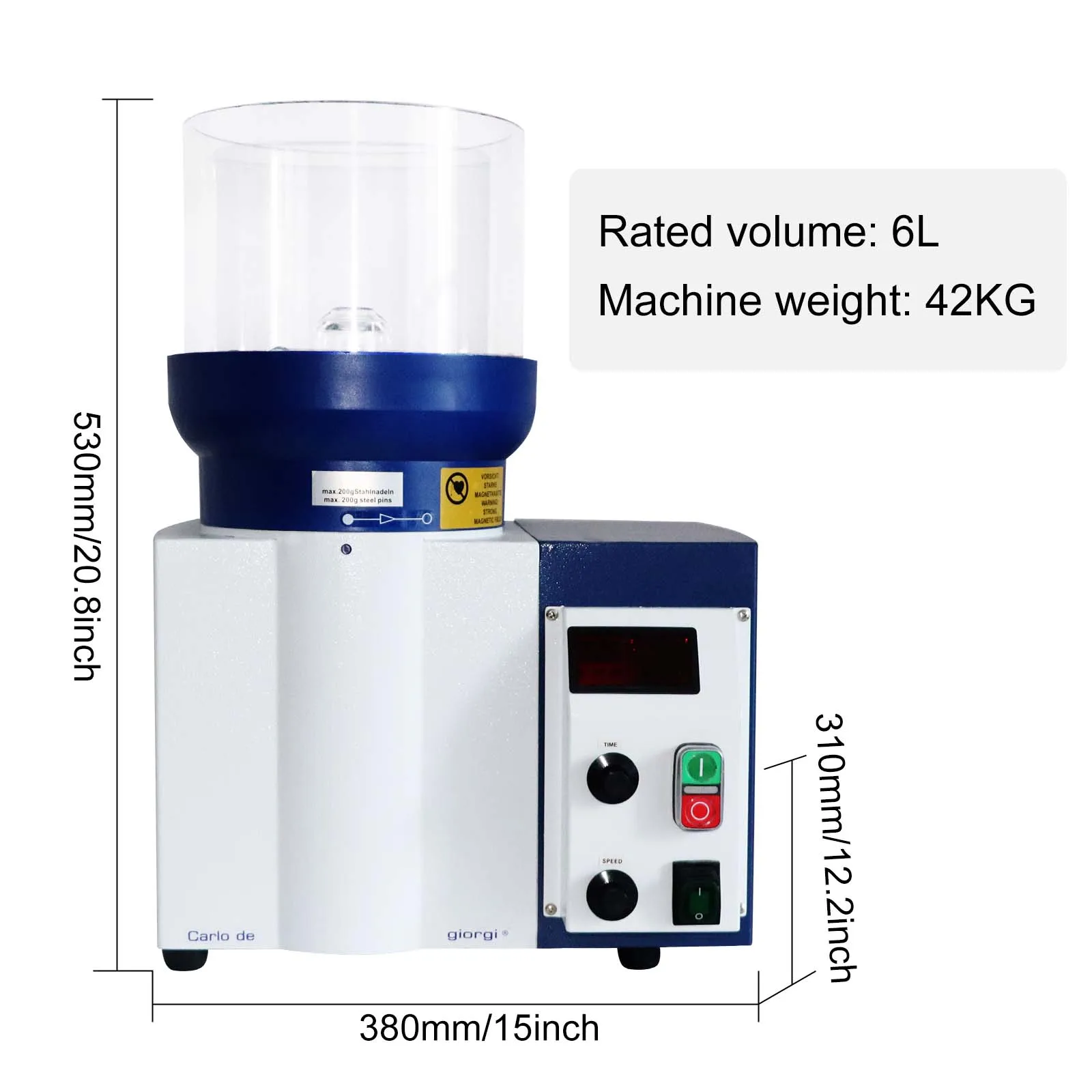 3 in 1 Multi-Function Benchtop Wet & Dry Vortex Polisher Automatic Rotary Magnetic Vibratory Tumbler Jewelry Polishing Machine