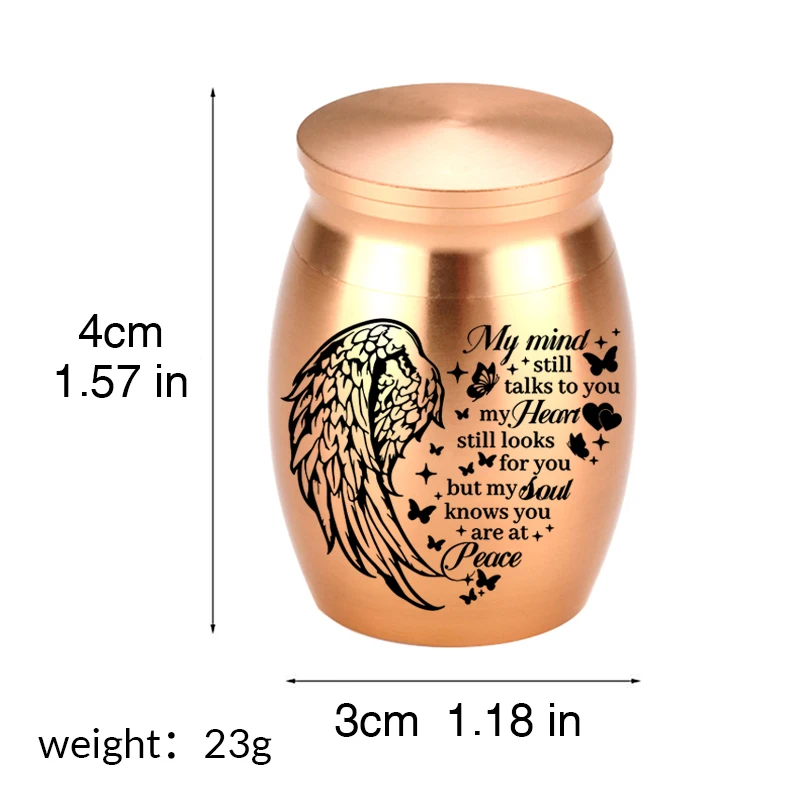 Wings Urns for Ashes Small Personal Funeral Cremation Urn, Beautiful Peaceful Handcrafted Memorial Keepsake Urn Decorative