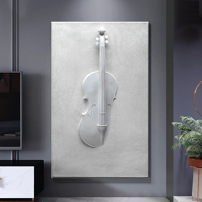 Modern simple 3D creative violin hanging decoration art work home decor for home wall arts