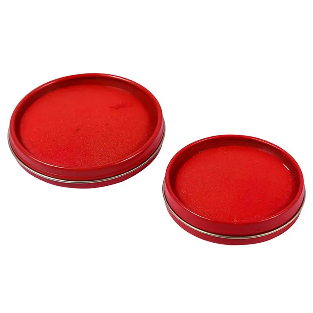 2 Pcs Ink Pad  Exquisite Small Size Red Ink Pad  Vermilion Inkpad Seal Painting Red Ink Paste