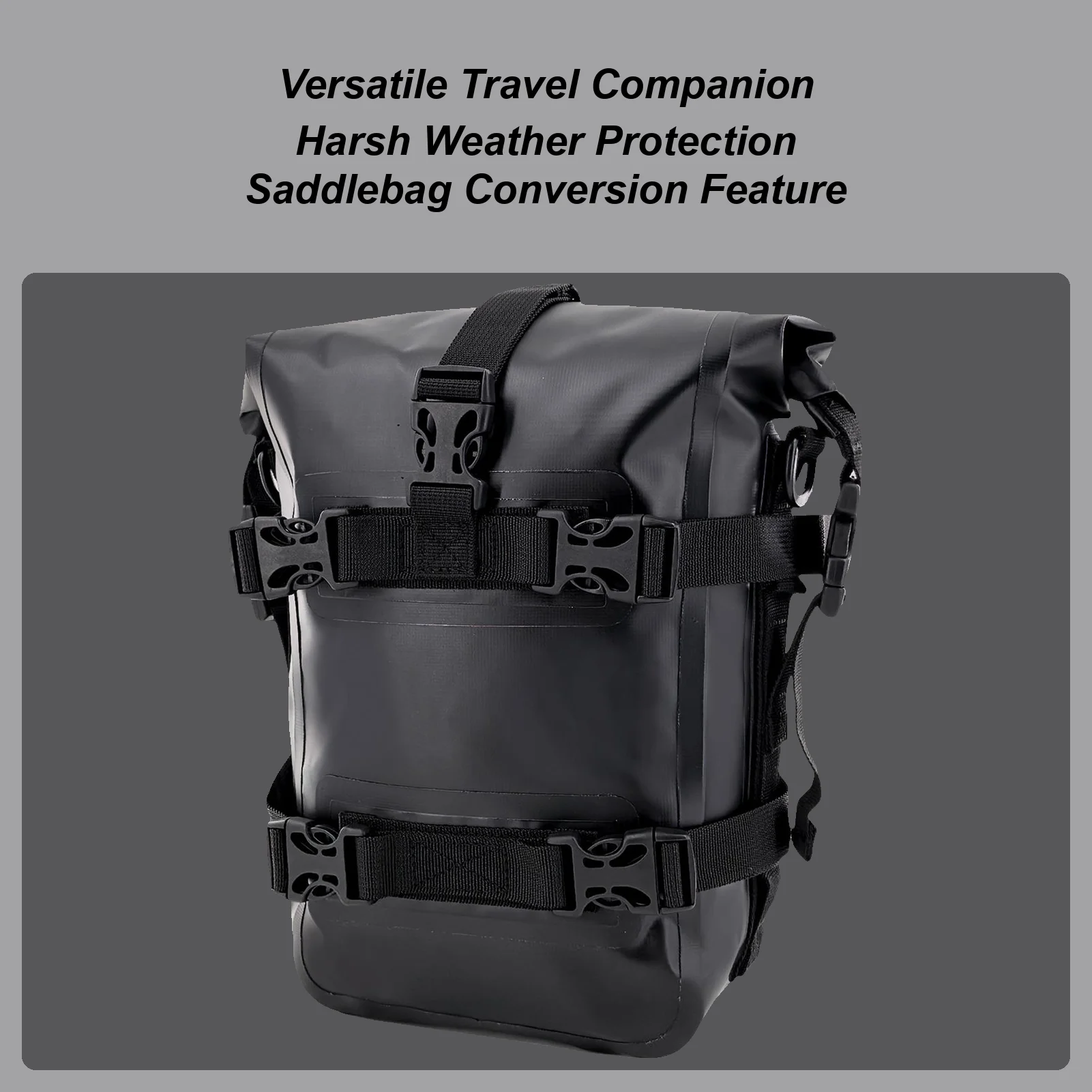 

Сумка для мотоэкипировки, большая вместительная водонепроницаемая сумка для хранения мотоаксессуаров, боковая сумка для мотоцикла для коротких поездок и путешествий.