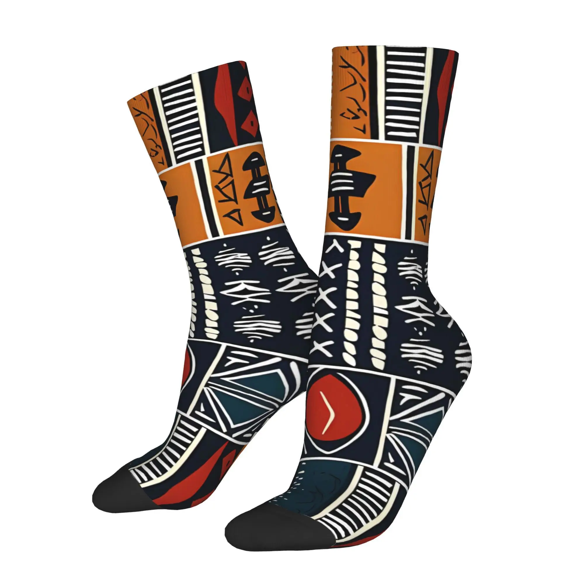 

Африканские носки Kente с принтом, модные мужские полиэстеровые носки