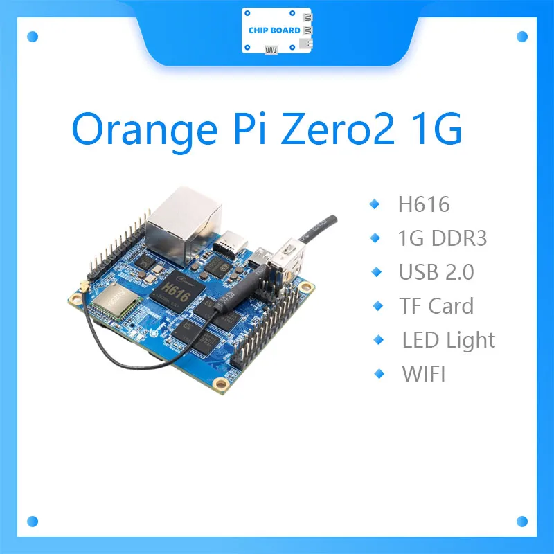 Orange Pi Zero 2,1GB RAM with Allwinner H616 Chip,Support Gigabit Network, BT, Wif ,Run Android 10,Ubuntu,Debian OS Single Board