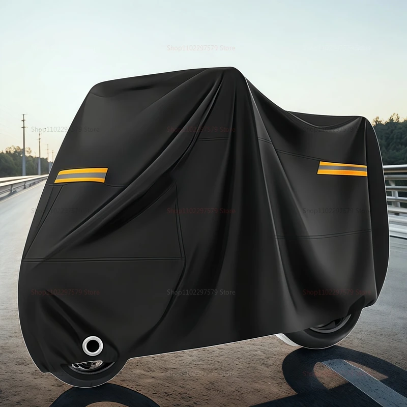 غطاء دراجة نارية عالمي مقاوم للماء والغبار والحماية من الشمس شديد التحمل ومقاوم للعوامل الجوية غطاء مركبة كامل للمطر