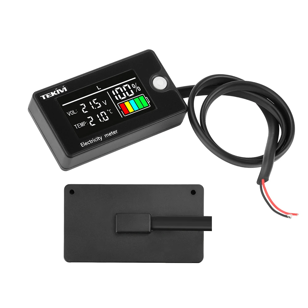 Image of DC 8–100 V LCD-Digitalanzeige, Spannungs- und Stromanzeige, ternäres/Lithium-Eisen/Säure-Batterie mit Temperaturanzeige