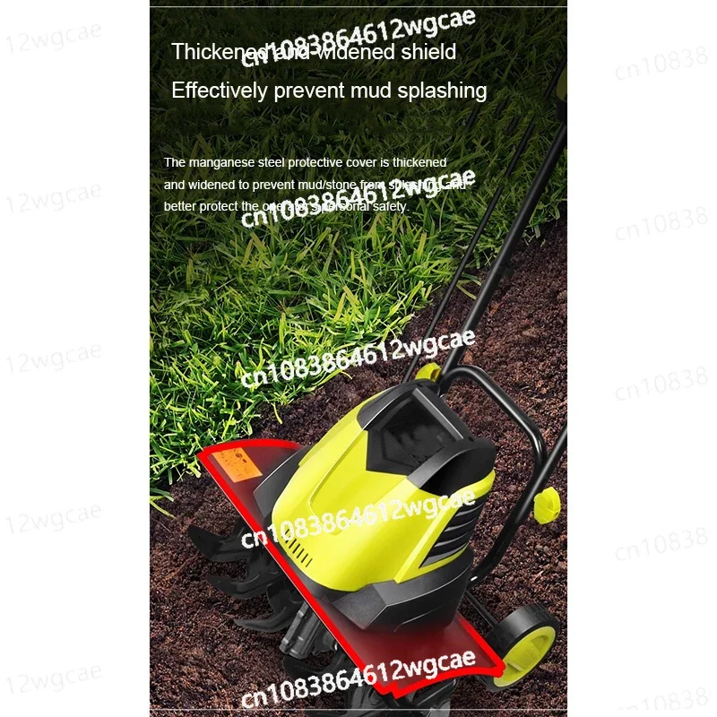 Multifunctional Garden Rotary Cultivator Bulldozer Agricultural Rotary Tiller Electric Small-Scale Scarifier Plow