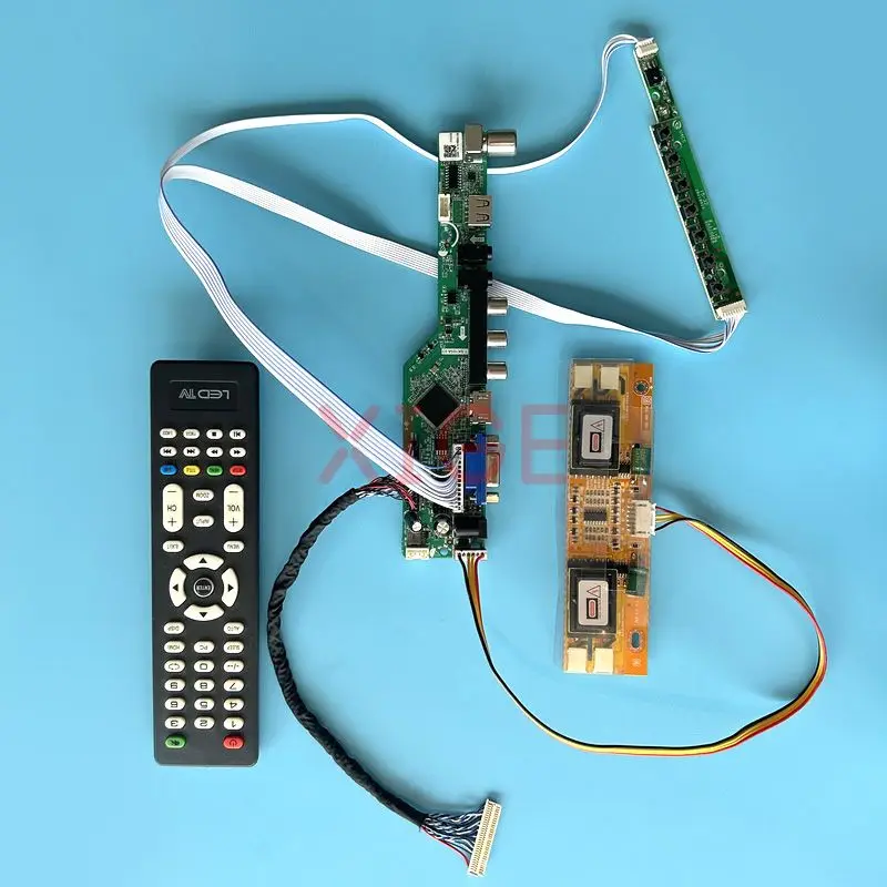 For M170EU01 M170EN04 M170EN05 M170EN06 Driver Board LVDS 30-Pin DIY Kit Analog TV 1280*1024 IR+USB+AV+HDMI+VGA 4CCFL LCD Matrix