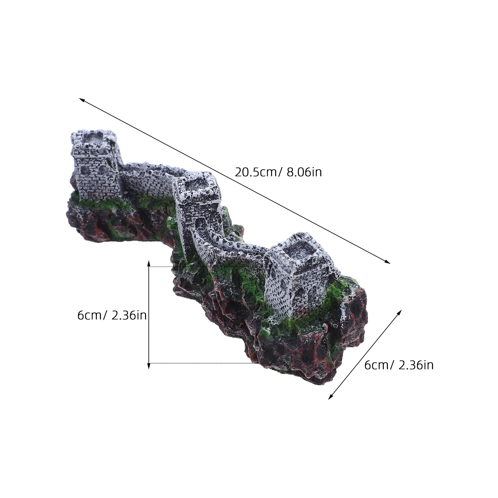 Miniatuur Grote Muur Hars Chinese Architectuur Voor Tuin Outdoor Decor Aquarium Bonsai Landscaping Desktop Ornament