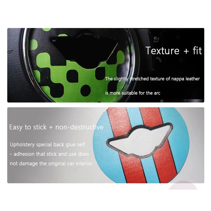 Steering Wheel Stickers For Mini Cooper F54 F55 F56 F60 R50 R52 R53 R55-R61 Car Sticker Clubman 3D Dedicated Car Sticker