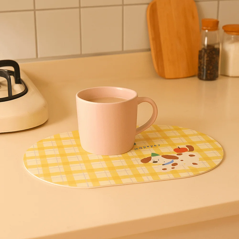 

Высококачественные салфетки с милым мультяшным принтом, кожаные противоскользящие коврики для обеденного стола, маслостойкий водонепроницаемый коврик для стола, отель