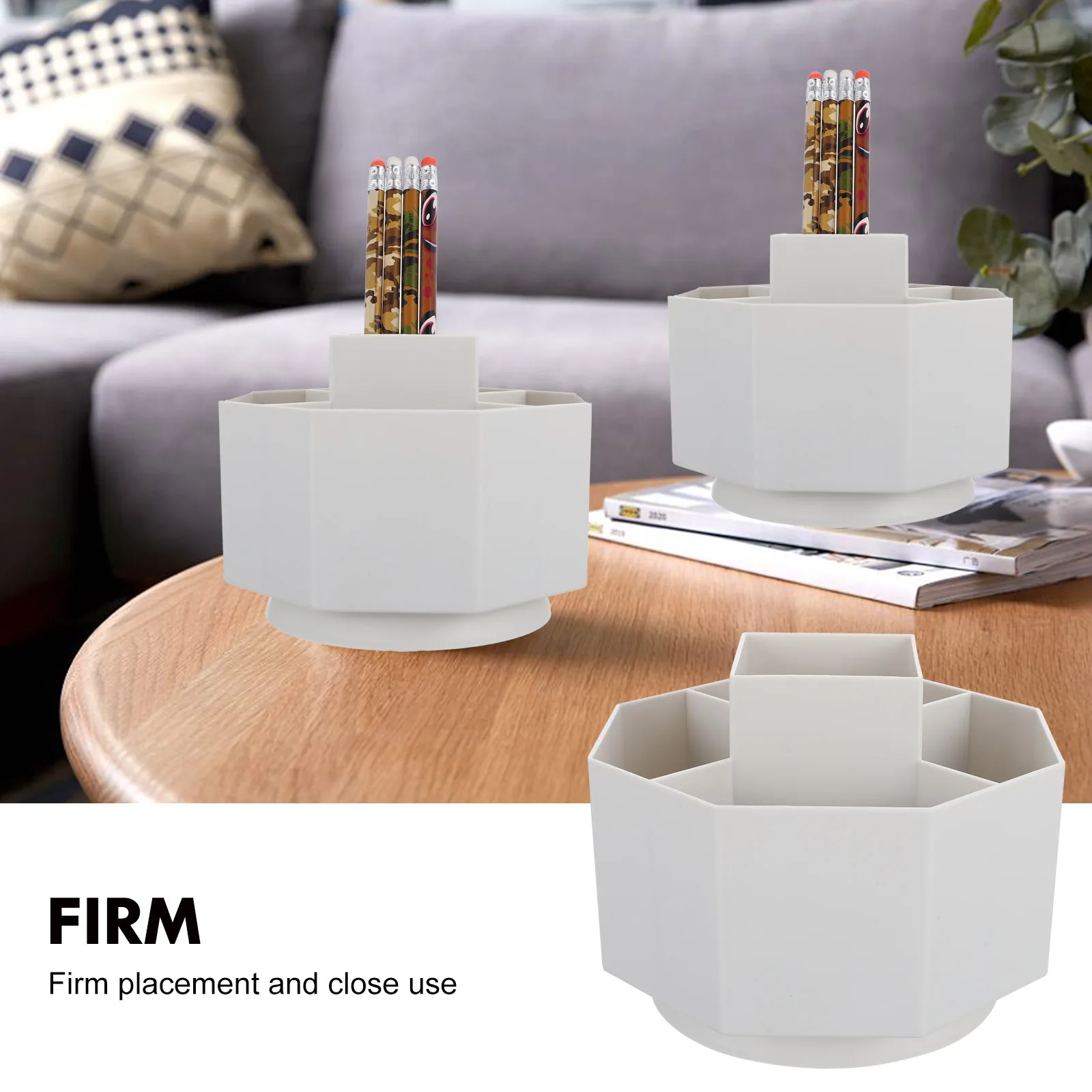 

Rotating Pen Holder Plastic Desktop Storage Box Multi Functional Office Pencil Organizer Stationery Container Organizer