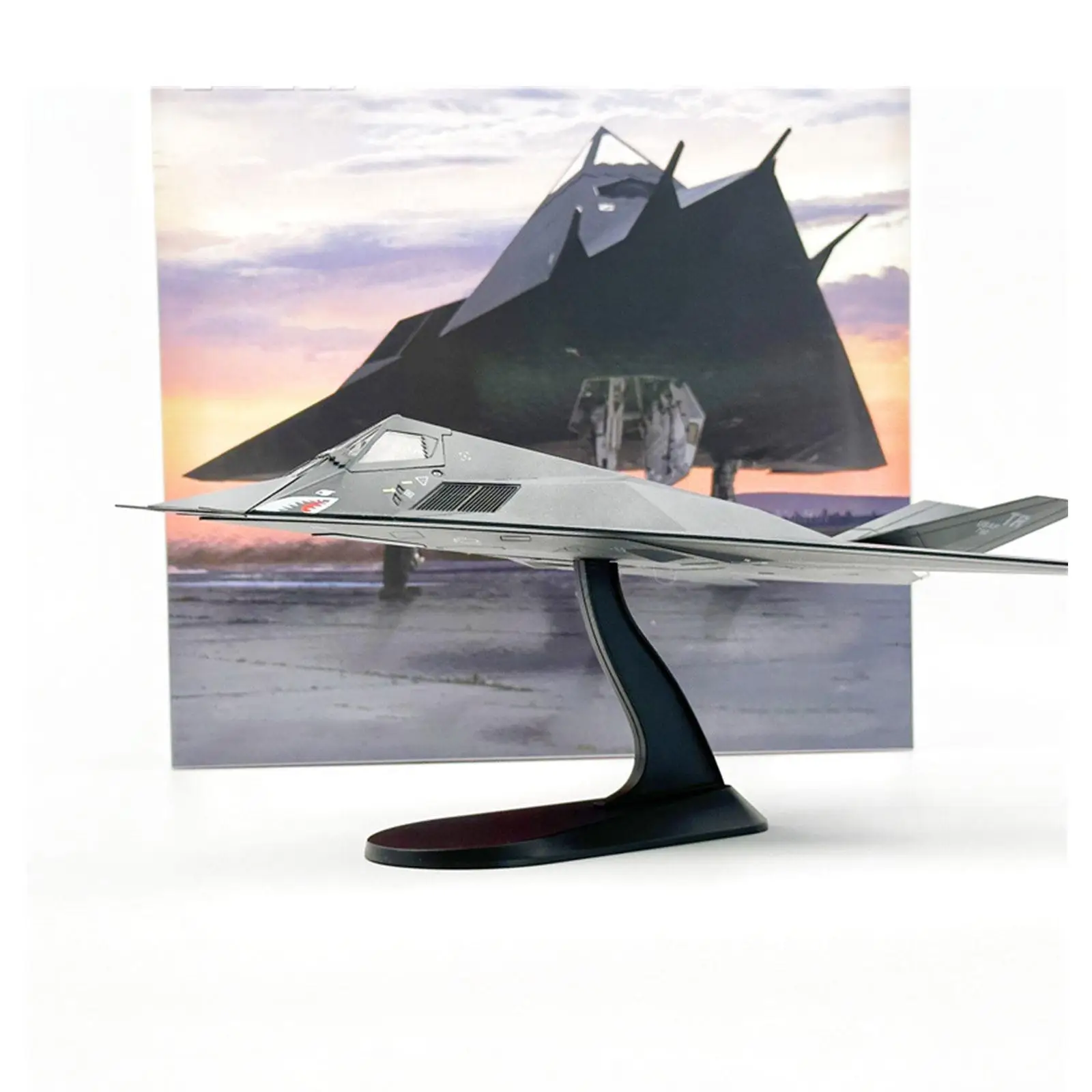 

1:72 Nighthawk Fighter Desktop Decoration Simulation with Display Stand Diecast Airplane Model for Office Bar Cafe Home Decor