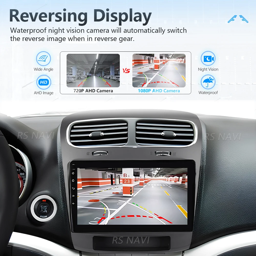 Android 16 For Dodge Journey For Fiat Freemont 2011 - 2020 Carplay Auto Car Radio Player 2K Screen steering wheel app control view 5