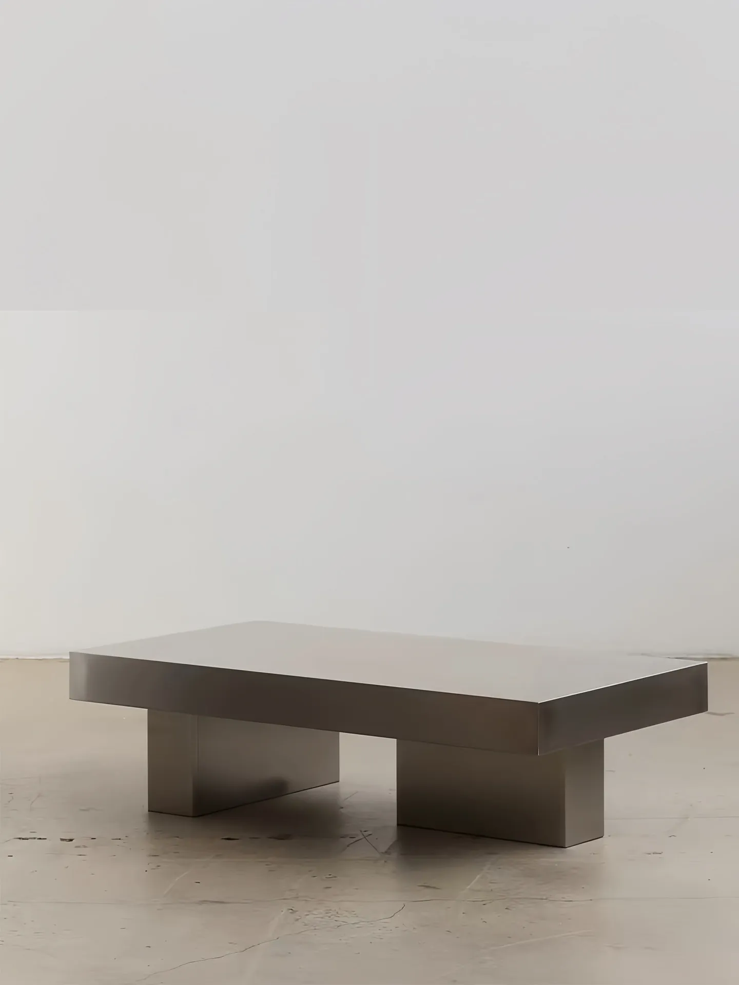 100X55X35cm Stainless Steel Coffee Table Minimalist Rectangular Design Premium Designer-grade Brushed Home Furniture