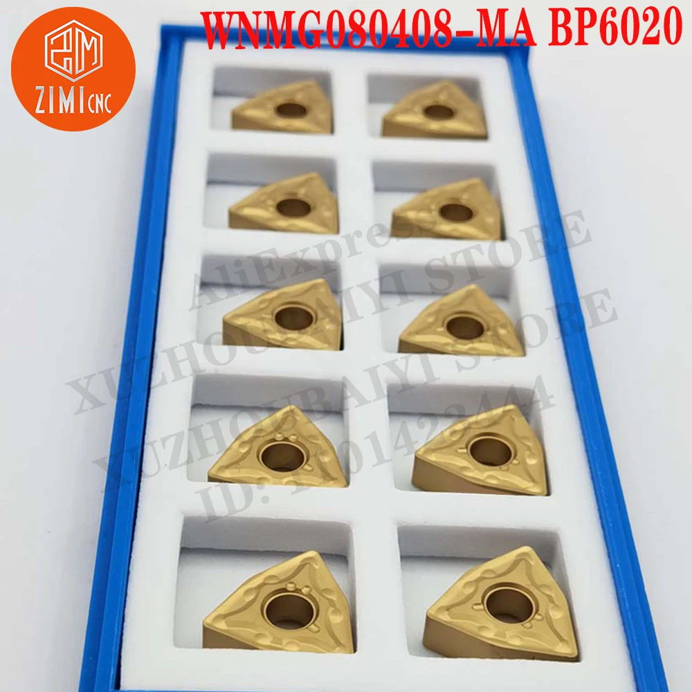 WNMG080408-MA BP6020 WNMG 080408-MA External Carbide Turning Tools Cutter Blades CNC tools cutting tools mechanical metal lathe